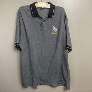 Vintage y2k XL True Fan Minnesota Vikings shirt Sleeve Polo Shirt